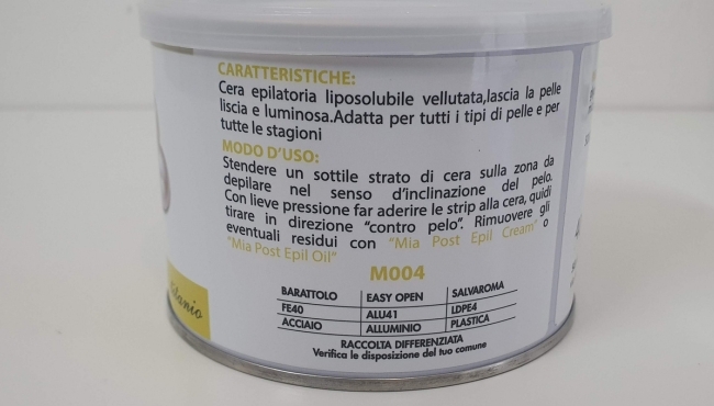 Cera Liposolubile Mia da 400ml alle Microperle e Biossido di Titanio